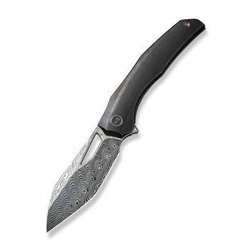Ніж складаний туристичний WE Knife Ignio Mystery Box Ignio Mystery Box, (8.39 см) Damasteel (Hakkapella) / 6AL4V Titanium чорний WE22042B-DS1 MB фото