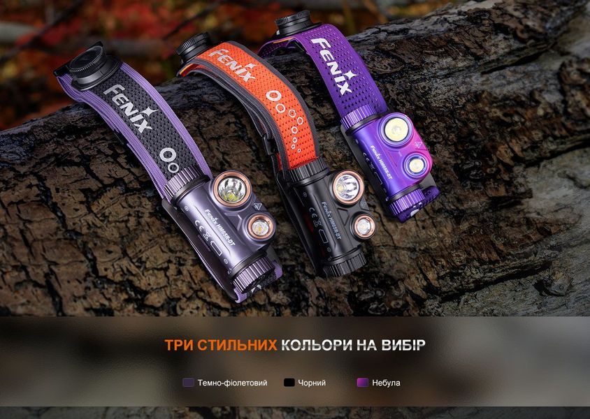 Ліхтар налобний для бігу Fenix HM65R-DT, фіолетовий HM65RDTPUR фото