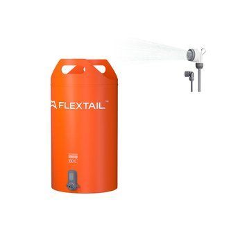 Душ портативний із ємністю та насосом Flextail Tiny Shower Bucket, 20л, помаранчевий TSB-700 фото