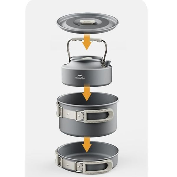 Каструля Naturehike CNK2450CF010, 1.7 л, алюміній 6976507663342 фото