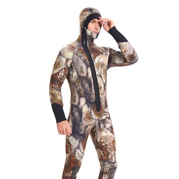 Гідрокостюм повний 5мм XL гірський камуфляж YW228 XL rock camo фото