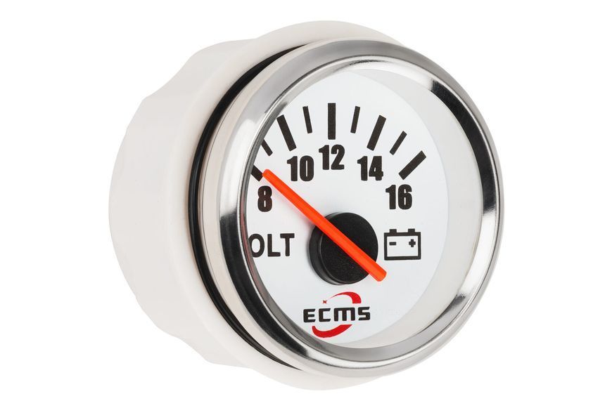 Вольтметр ECMS CMV2-WS-8-16 52 мм білий 801-00028 СЕРІЯ ЕКОНОМ 801-00028 фото