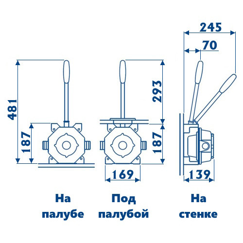 Помпа ручна Whale MKV, 75 л/хв 15.268.01 фото