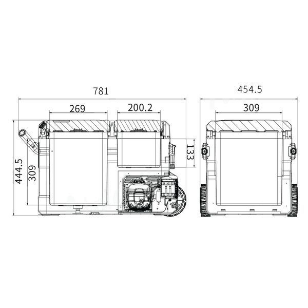 Alpicool TGBSW35 (LG) 38 літрів, компресорний, двокамерний, до -20℃, 12/24/220 вольт TGBSW35LGP фото