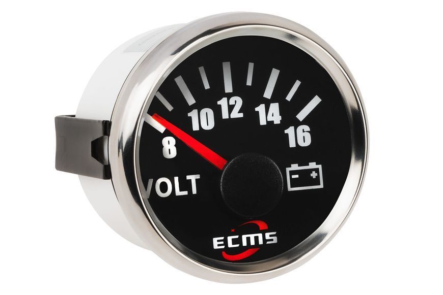 Вольтметр ECMS PMV2-BS-8-16 (чорний) 800-00059 фото