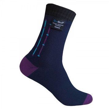 Dexshell Waterproof Ultra Flex Socks XL шкарпетки водонепроникні чорно-фіолетові DS653NVYJACXL фото