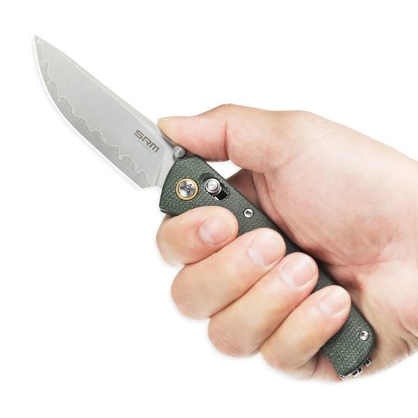 Ніж складаний туристичний SRM Medal 255L-MG3 (8.2 см) 140Cr / Micarta зелений 255L-MG3 фото