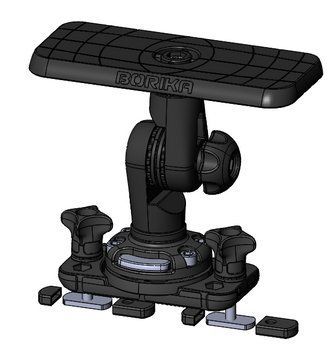 Платформа для ехолотів BORIKA FASTen SLf223 чорна до 9&Prime; з набором для монтажу на Т-профілі каяка 2284448575 фото