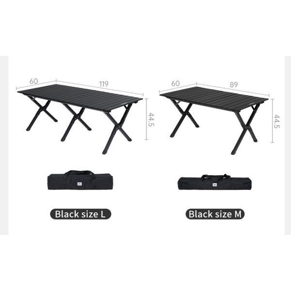Складаний стіл Naturehike Star Jane T01 CNK2550JJ018, 119х60 см, вуглецева сталь, чорний 6977465865120 фото