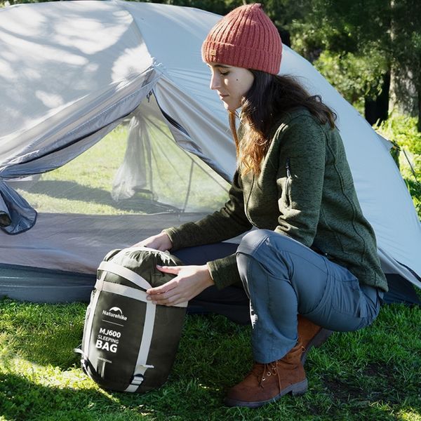 Спальник з капюшоном Naturehike CNK2300SD014 MJ600 Січ, зелений 6979850308526 фото