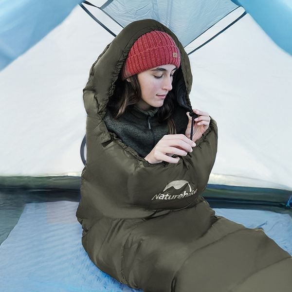 Спальник з капюшоном Naturehike CNK2300SD014 MJ600 Січ, зелений 6979850308526 фото