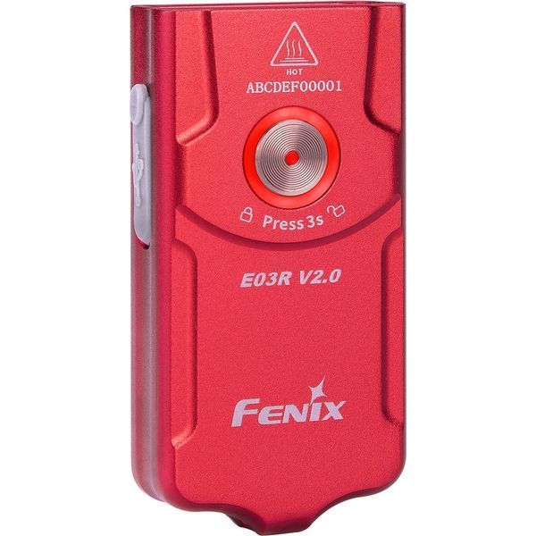 Ліхтар наключний Fenix E03R V2.0, червоний E03RV20RED фото