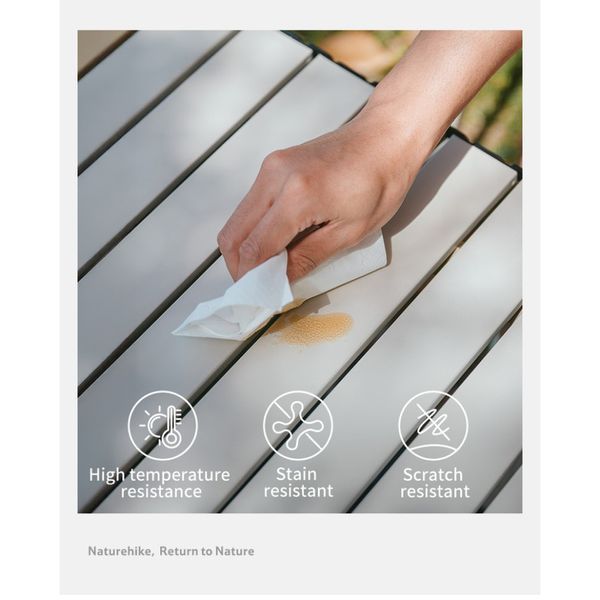 Складаний стіл Naturehike Star Jane T01 CNK2550JJ018, 119х60 см, вуглецева сталь, чорний 6977465865120 фото