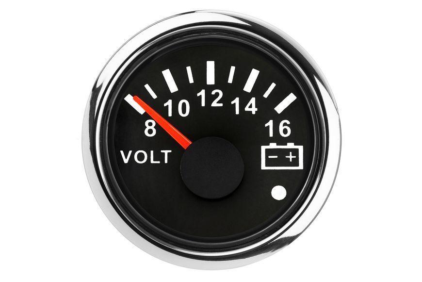 Вольтметр I GAUGE 52 мм з функцією попередження (чорний) LED дисплей 8-16В WKVOW-90B816 фото