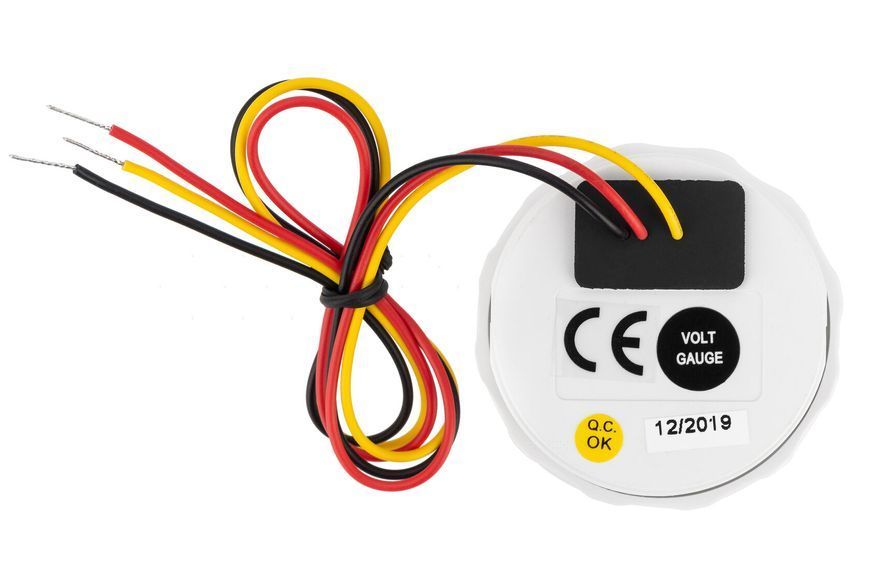 Вольтметр I GAUGE 52 мм з функцією попередження (чорний) LED дисплей 8-16В WKVOW-90B816 фото