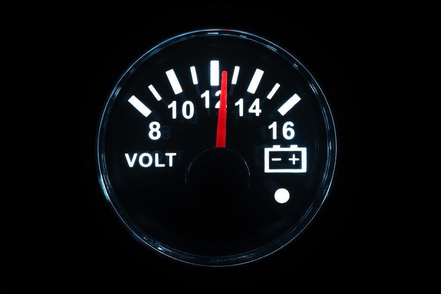 Вольтметр I GAUGE 52 мм з функцією попередження (чорний) LED дисплей 8-16В WKVOW-90B816 фото
