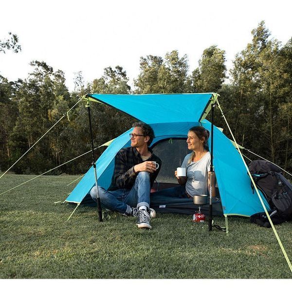 Намет тримісний Naturehike P-Series NH18Z033-P 210T/65D, блакитний 6975641887331 фото