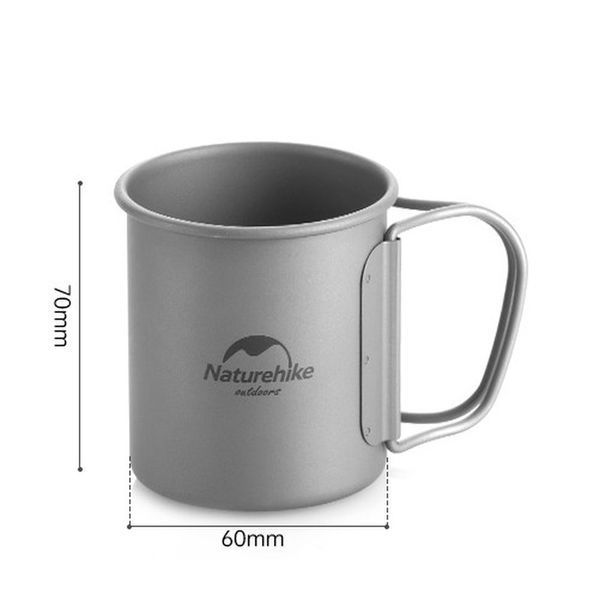 Кружка титанова з ручкою 200 мл Naturehike NH20CJ005 6927595745762 фото