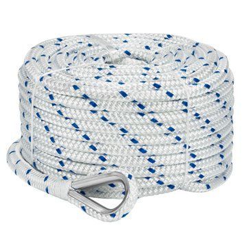 Мотузка Polyester braided anchor rope 10mm*30m braided 10mm 30m фото