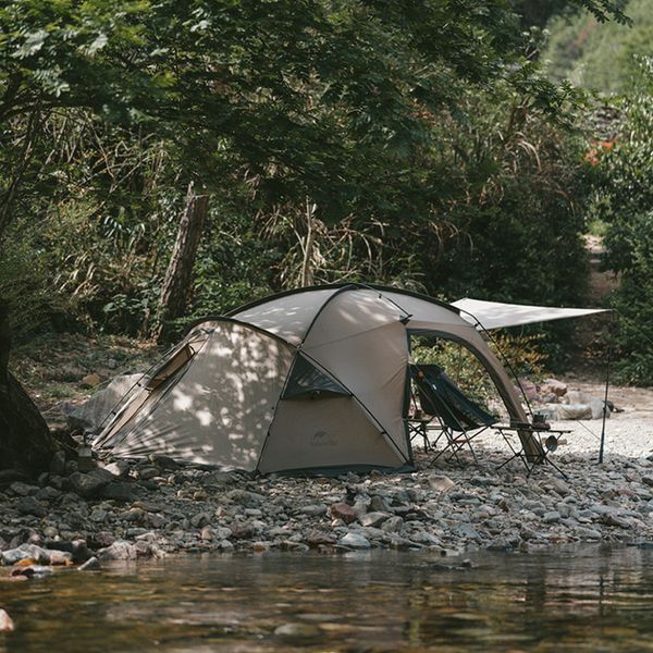 Намет двомісний з великим тамбуром та навісом Naturehike Shandi CNK2300ZP017, сірий 6976023925122 фото