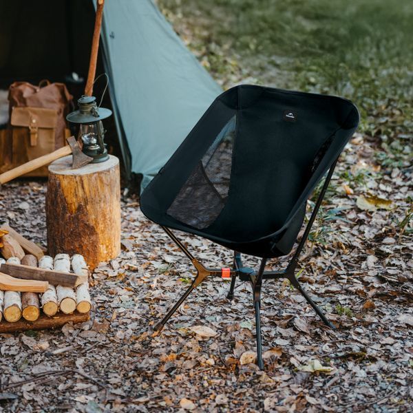 Стілець складаний ультралегкий Naturehike CNK2550JJ013 Yamami YL01, розмір М, алюміній, сірий 6927595774816 фото