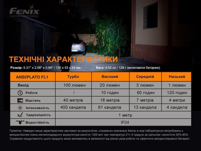 Ліхтар ручний з автономним живленням Fenix E-STAR E-STAR фото