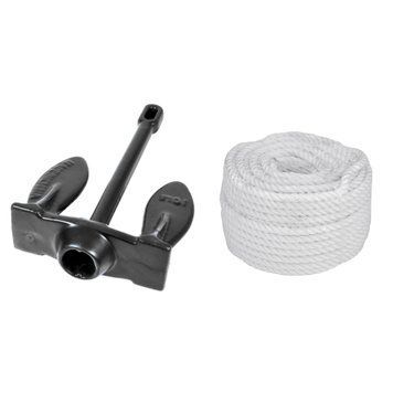 Комплект Якір PE 10 lbs 4.5 кг + 30м 6мм білий PE 10 lbs + 30м 6мм белая фото
