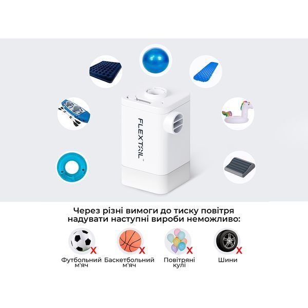 Насос-ліхтар-powerbank кемпінговий Flextail Max Pump 2 Plus, білий 6971670131063 фото