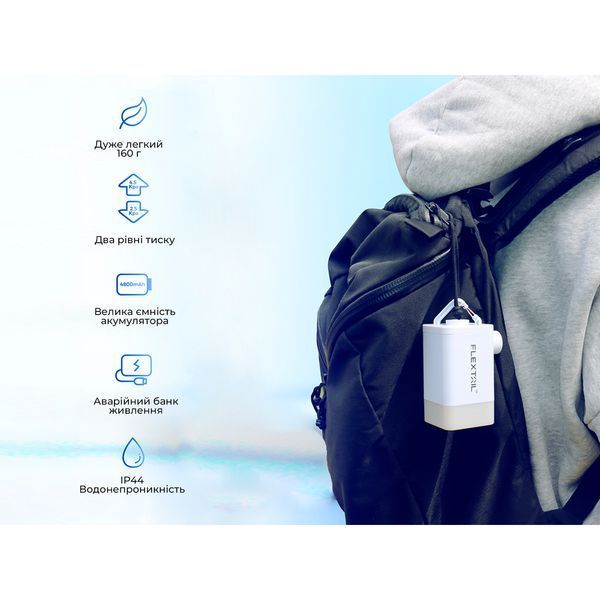 Насос-ліхтар-powerbank кемпінговий Flextail Max Pump 2 Plus, білий 6971670131063 фото