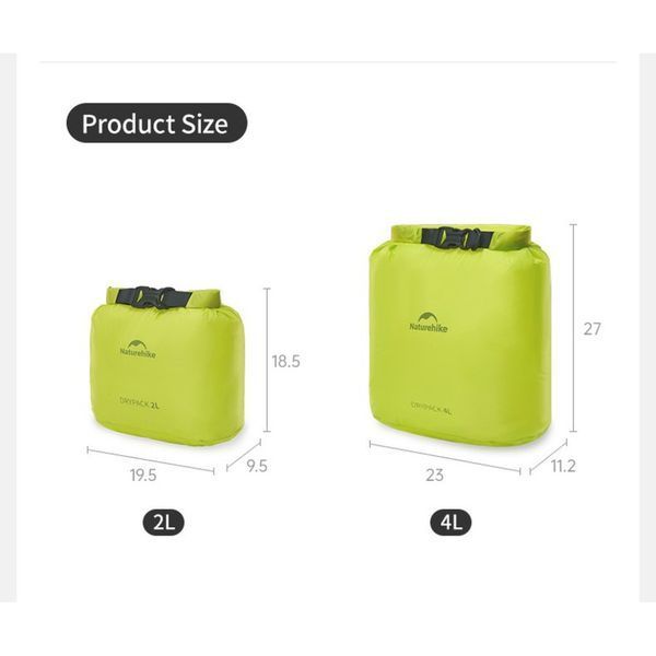 Гермомішок Naturehike CNK2550XB012, 2 л, жовтий 6977465868336 фото