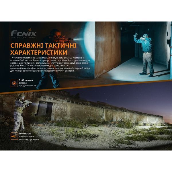 Ліхтар ручний Fenix TK16 V2.0, зелений TK16V20TGR фото