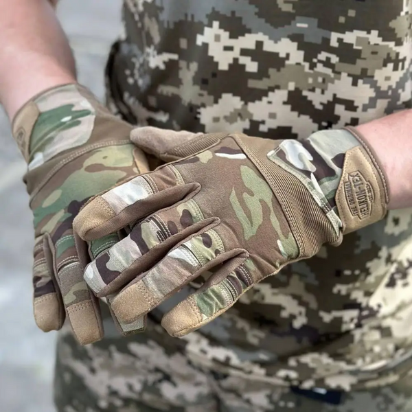 Рукавички тактичні Helikon-Tex Range Tactical Gloves - PenCott WildWood / Coyote A, розмір S RK-RNG-PO-4511A-B03 фото