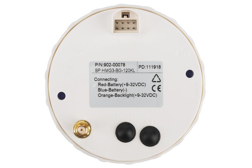 GPS спідометр ECMS HMG3-BG-120KL діаметр 85 мм, рамка - золото, дисплей - чорний 902-00078 фото