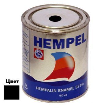 Фарба HEMPALIN ENAMEL, чорна, 0,75 л. Арт. бази 07216 52140-19990/750 фото