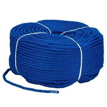 Мотузка Polyester 3 strand rope 8mm*200m blue 8mm 200m blue фото