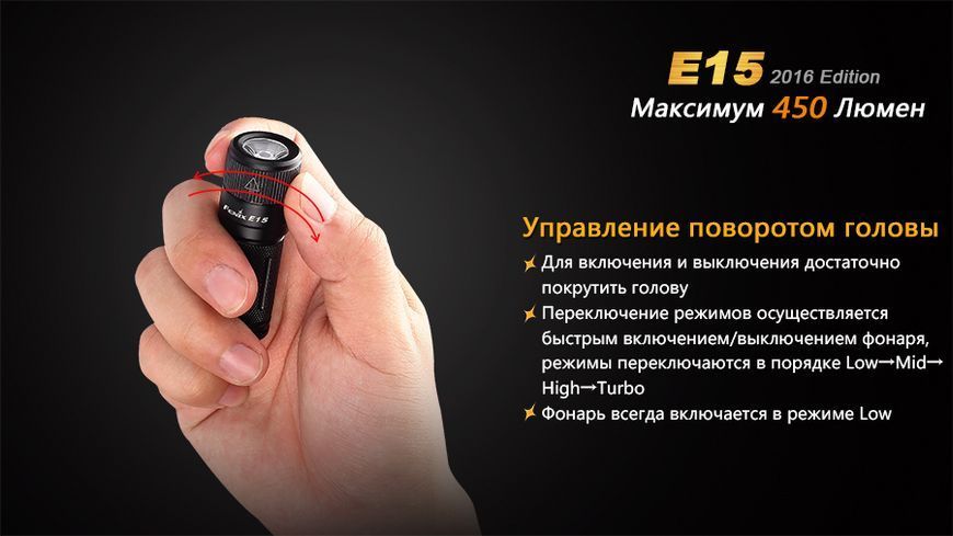 Ліхтар ручний Fenix E15 2016 E152016 фото