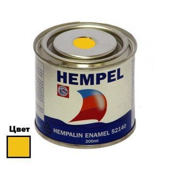 Фарба HEMPALIN ENAMEL, жовта, 0.2 л. Арт. бази 07243 52140-20300/200 фото