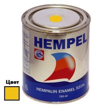 Фарба HEMPALIN ENAMEL, жовта, 0,75 л. Арт. бази 07217 52140-20300/750 фото