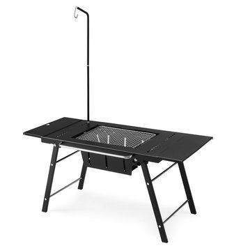 Стіл для барбекю сталевий Naturehike CNK2350CF018, чорний 6976507663960 фото