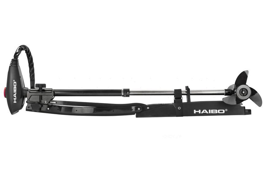Електромотор Haibo WFT54DG (чорний) носовий 12В солона вода WFT54DG black фото