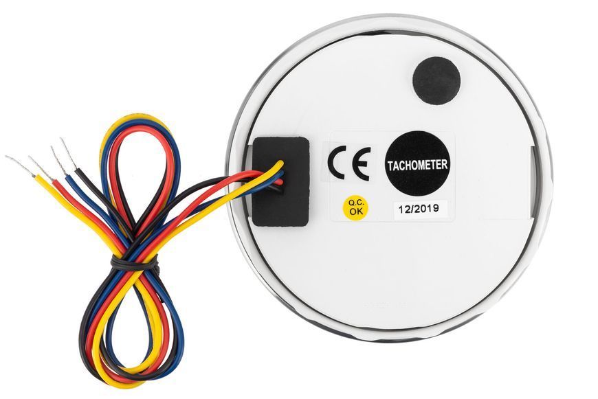 Тахометр з лічильником мотогодин I GAUGE 85 мм 0-7000 RPM (білий) LED дисплей WPTA270-70HW фото