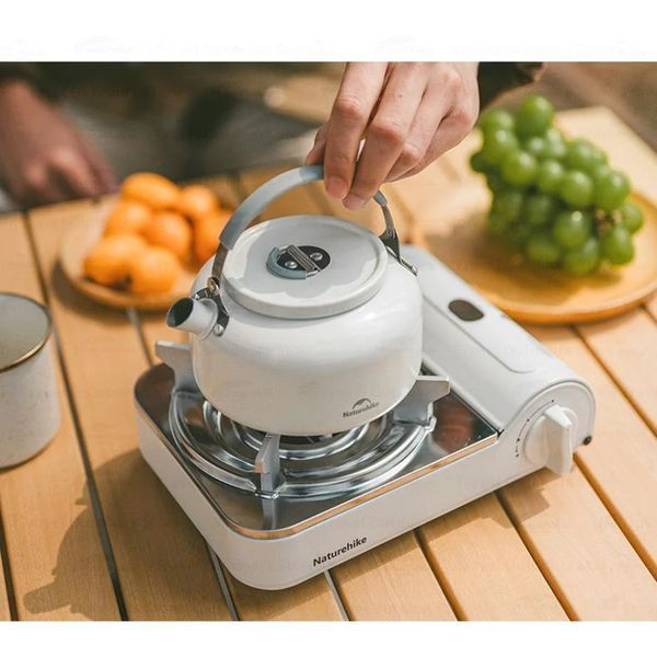 Чайник з керамічним антипригарним покриттям Naturehike CNK2450CF013 0,8 л, алюміній, білий 6927595706046 фото