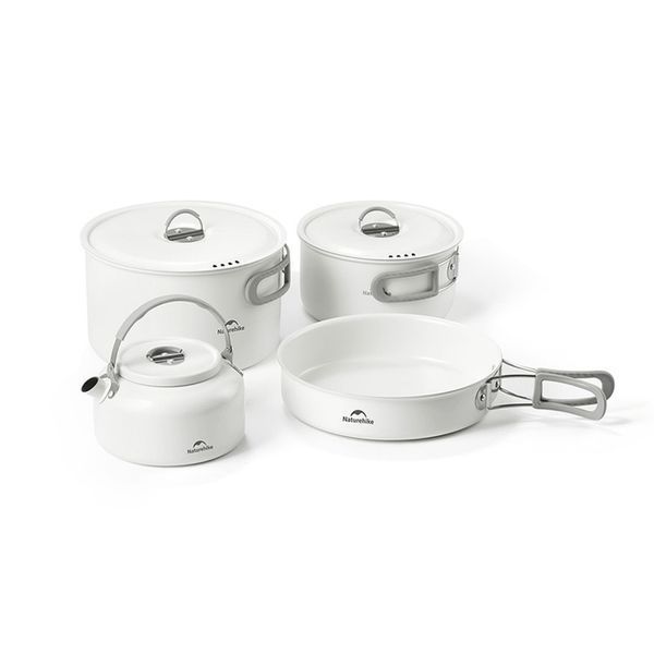 Чайник з керамічним антипригарним покриттям Naturehike CNK2450CF013 0,8 л, алюміній, білий 6927595706046 фото