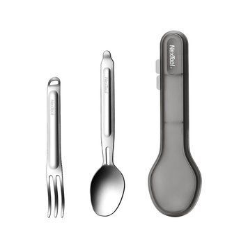 Туристичний набір ложка-виделка NexTool Portable Stainless Steel Tableware, нержавіюча сталь NE20133 фото