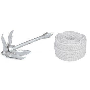Комплект Якір FLD 13lbs/6кг+30м 8мм біла FLD 13lbs/6кг+30м 8мм белая фото