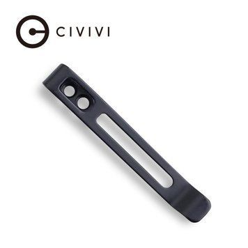 Кліпса кишенькова сталева чорна Civivi без гвинтів CA-05A-V1 CA-05A-V1 фото