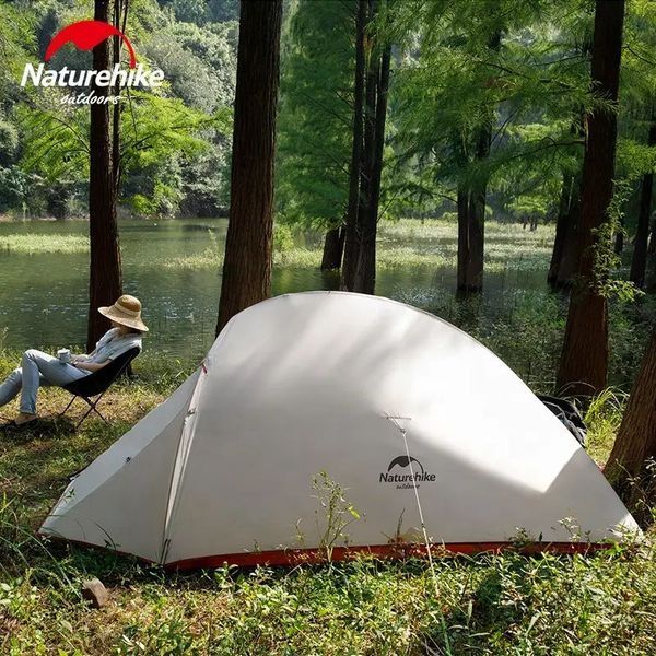 Намет надлегкий тримісний з футпринтом Naturehike Cloud Up 3 Updated NH18T030-T, 210T, зелений 6927595730621 фото