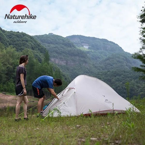 Намет надлегкий тримісний з футпринтом Naturehike Cloud Up 3 Updated NH18T030-T, 210T, зелений 6927595730621 фото
