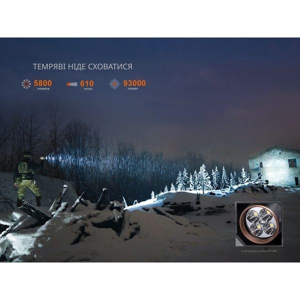 Ліхтар тактичний з червоним світлом Fenix TK35R 5800 лм | Лімітована серія TK35Rred фото