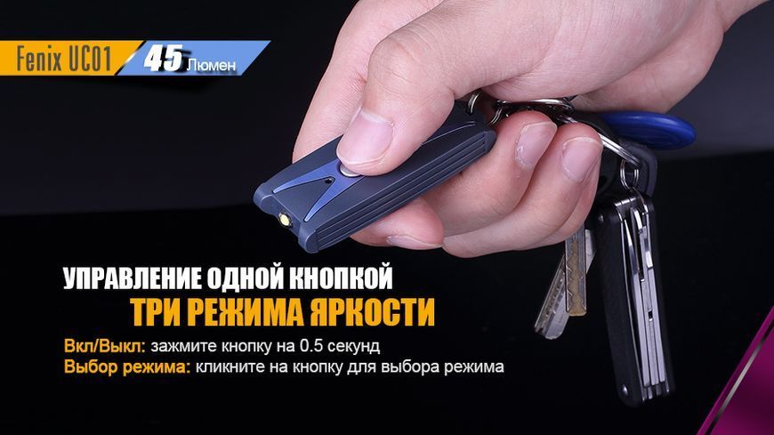 Ліхтар ручний Fenix UC01 Blue UC01b фото